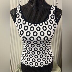 Elegant Black and White Patterned Top